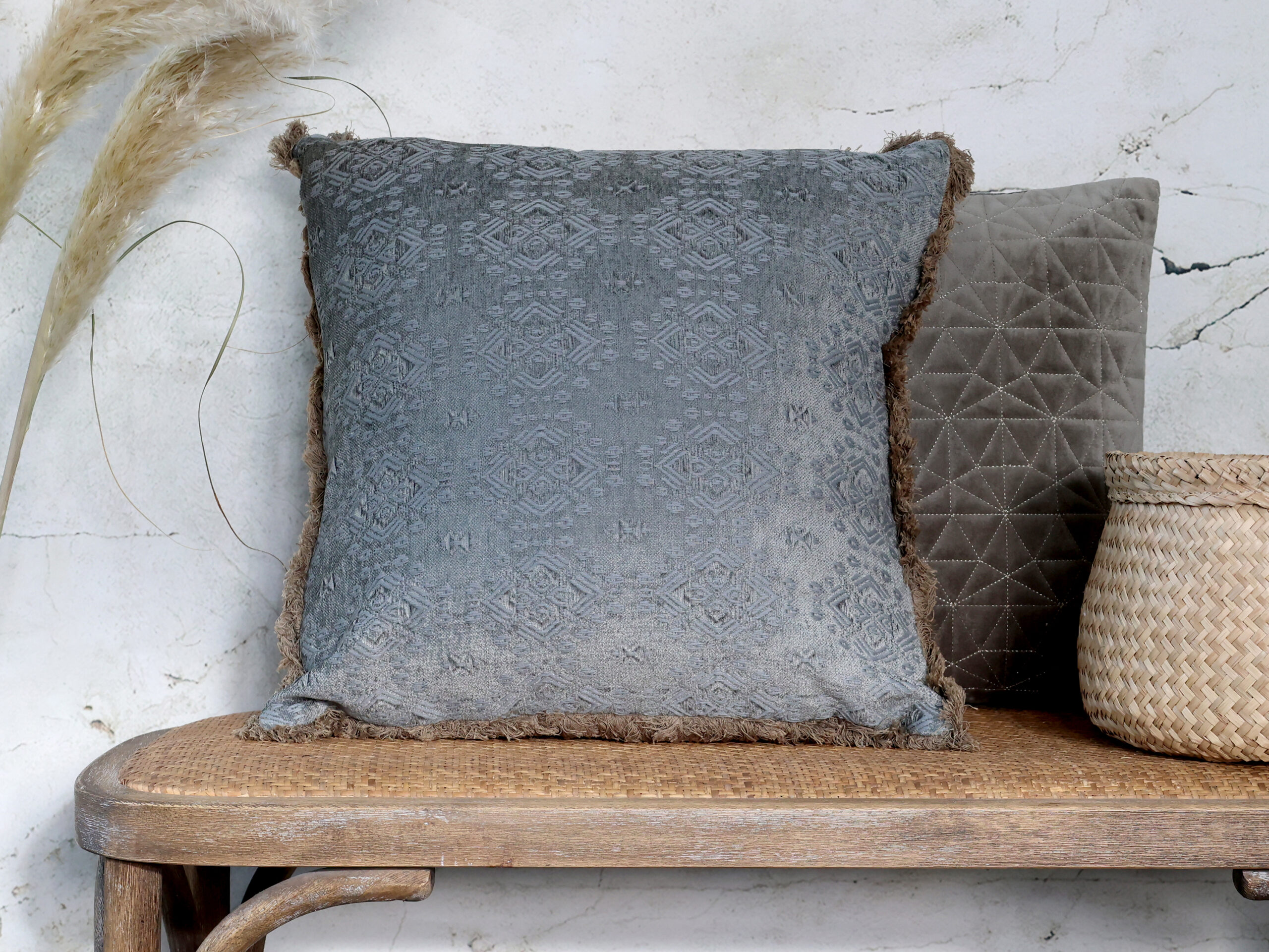 Kissen "Moulin", 50 x 50 cm, moosgrün