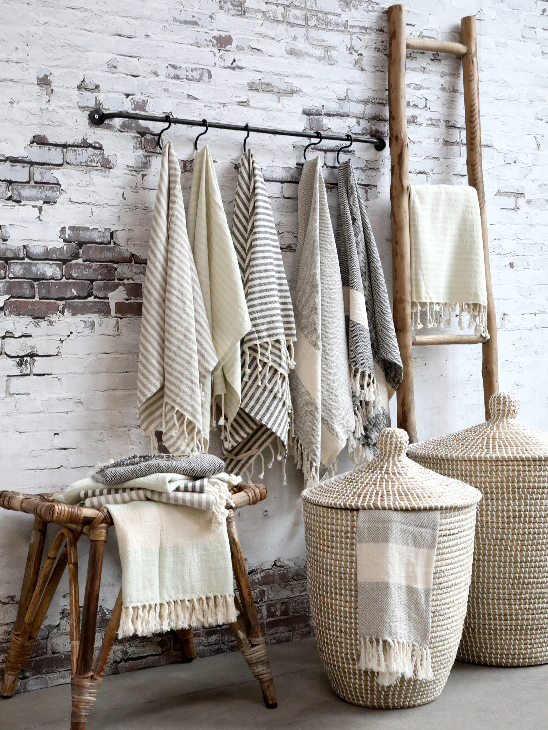 Hammam Badetuch, L180/B90 cm in schwarz – Bild 3