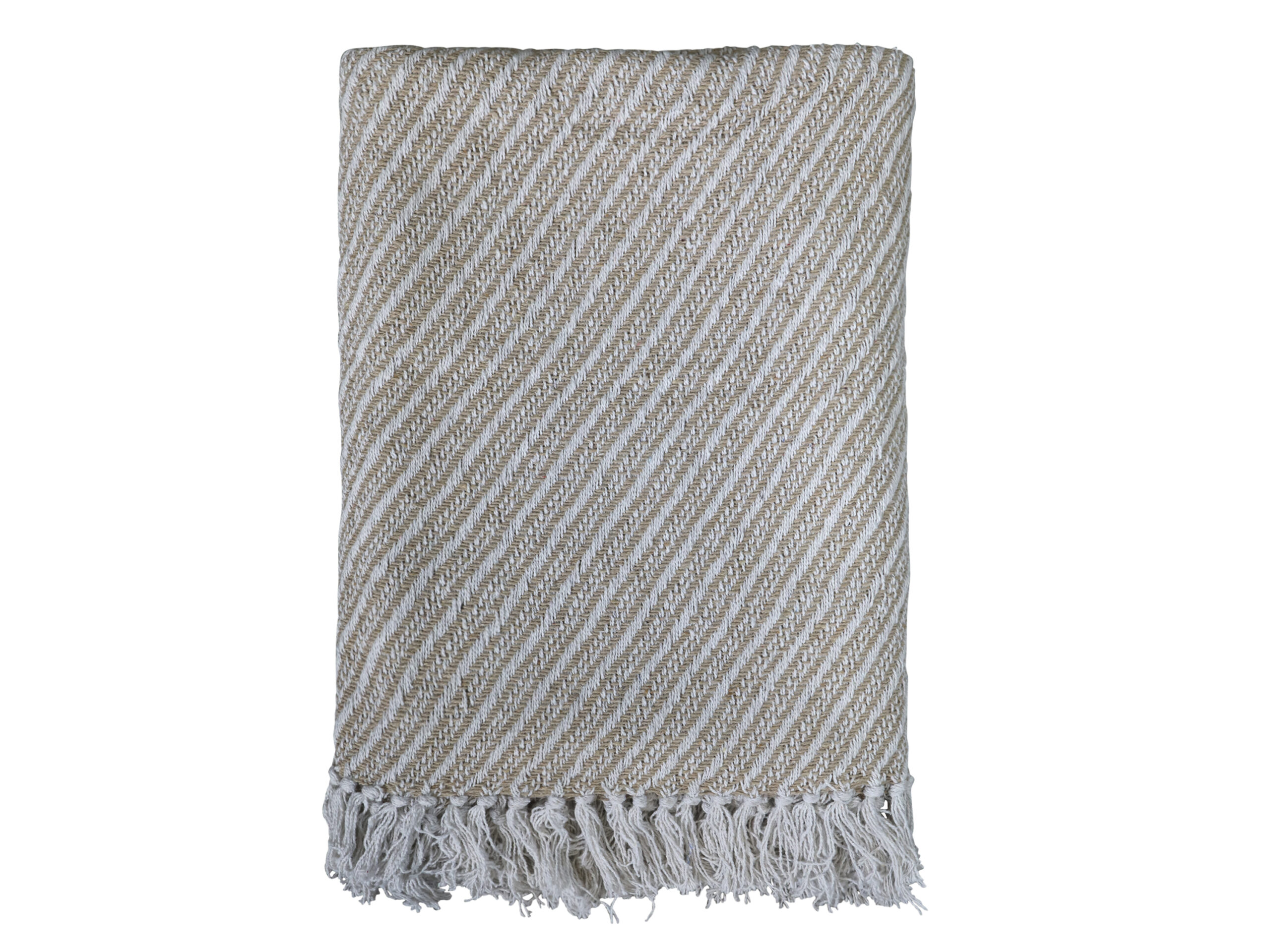 Plaid gefertigt mit Überschußmaterial in der Farbe latte – Bild 2