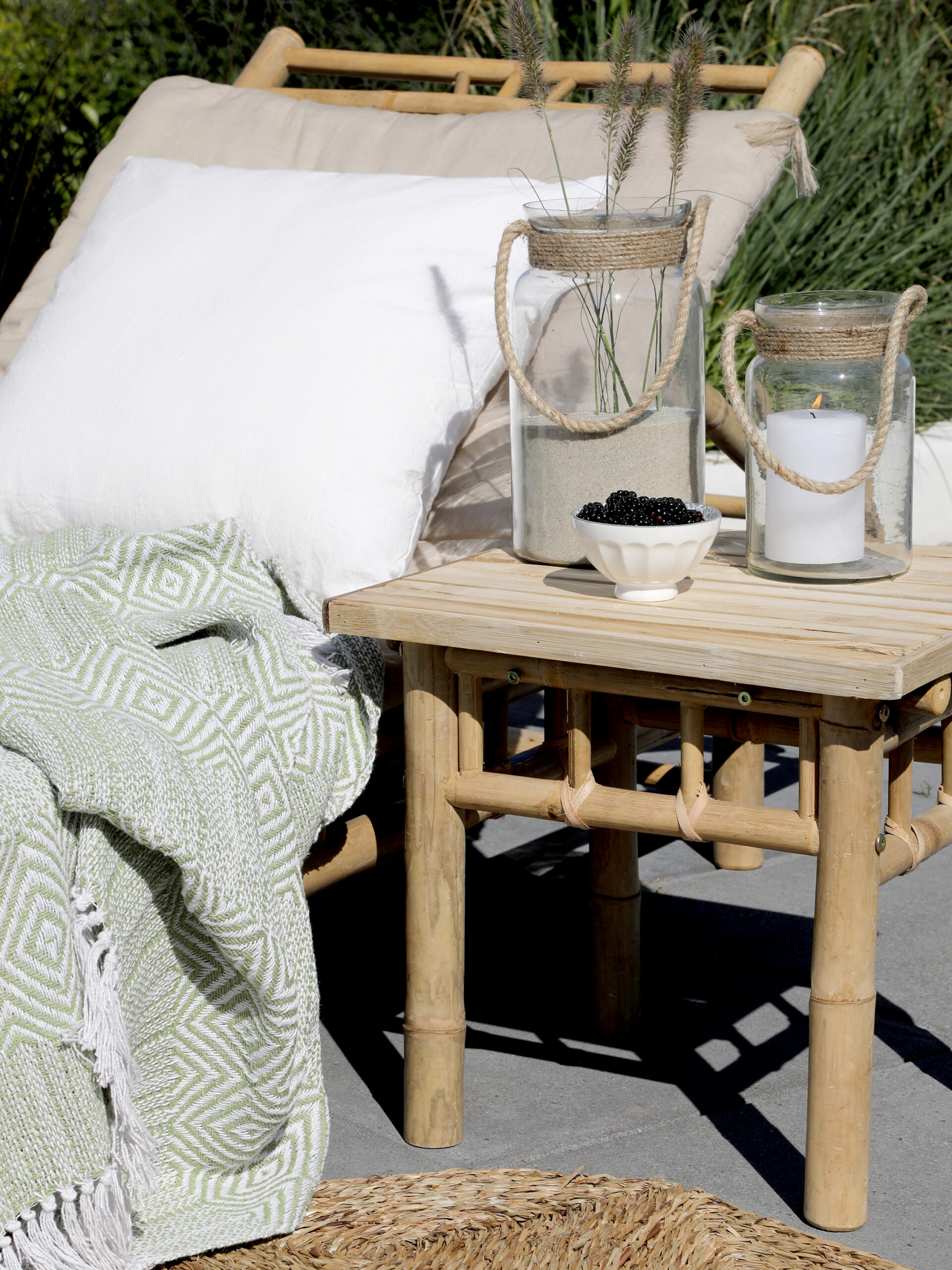 Plaid gefertigt mit Überschußmaterial in der Farbe verte