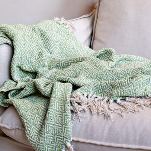 Plaid gefertigt mit Überschußmaterial