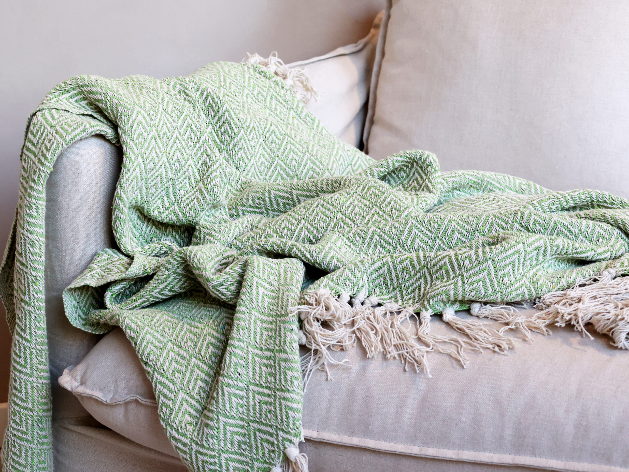 Plaid gefertigt mit Überschußmaterial