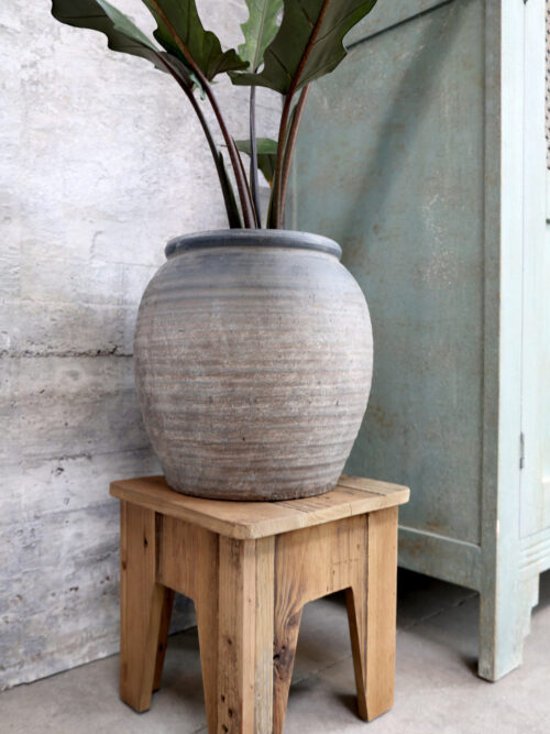 Hocker aus Tannenholz, Höhe 28 cm - Image 2