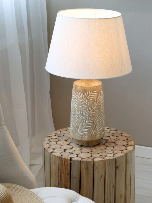 Hocker aus Eukalyptusholz, 40 x 40 cm