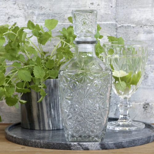 Karaffe mit Blumenmuster, 800 ml