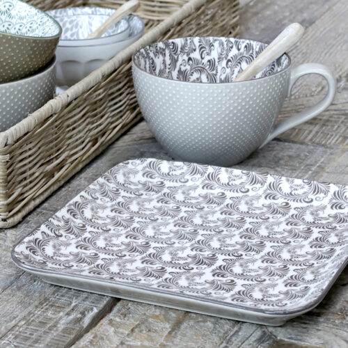 Teller "Arés", 20 x 20 cm, mokka