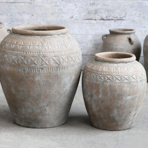 Terracotta Topf mit schönem Muster