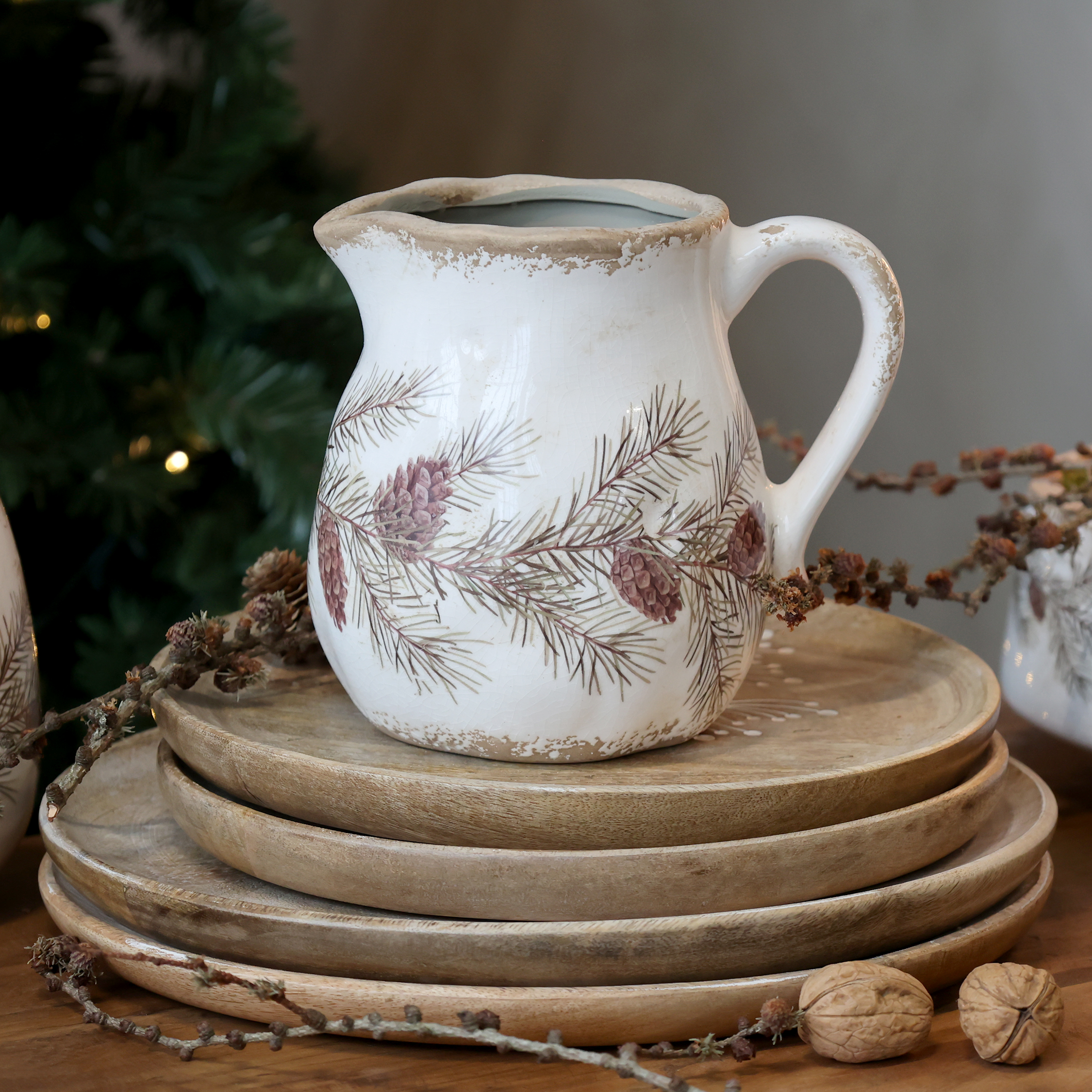 Chic Antique Vase/Kanne "Fraises", Höhe 15,5 cm