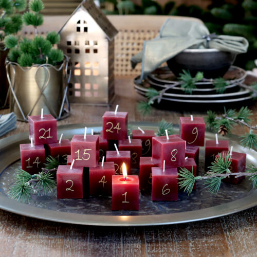 Advent Kalenderkerze 24 Stück