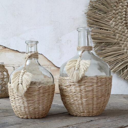 Flasche geflochten, Höhe 25 cm